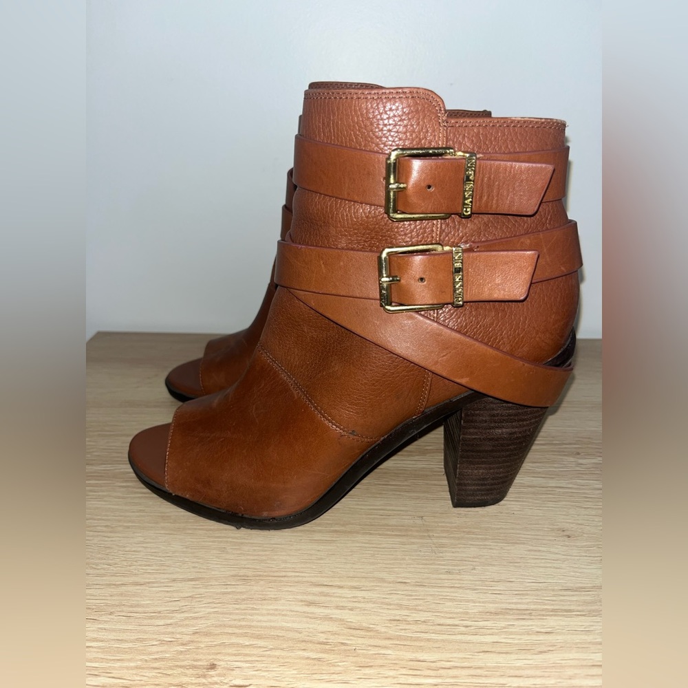 Gianni Bini Leather Buckle Booties